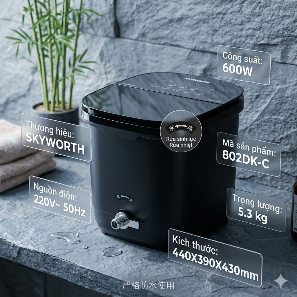 Bồn ngâm chân massage SKYWORTH 802DK-C